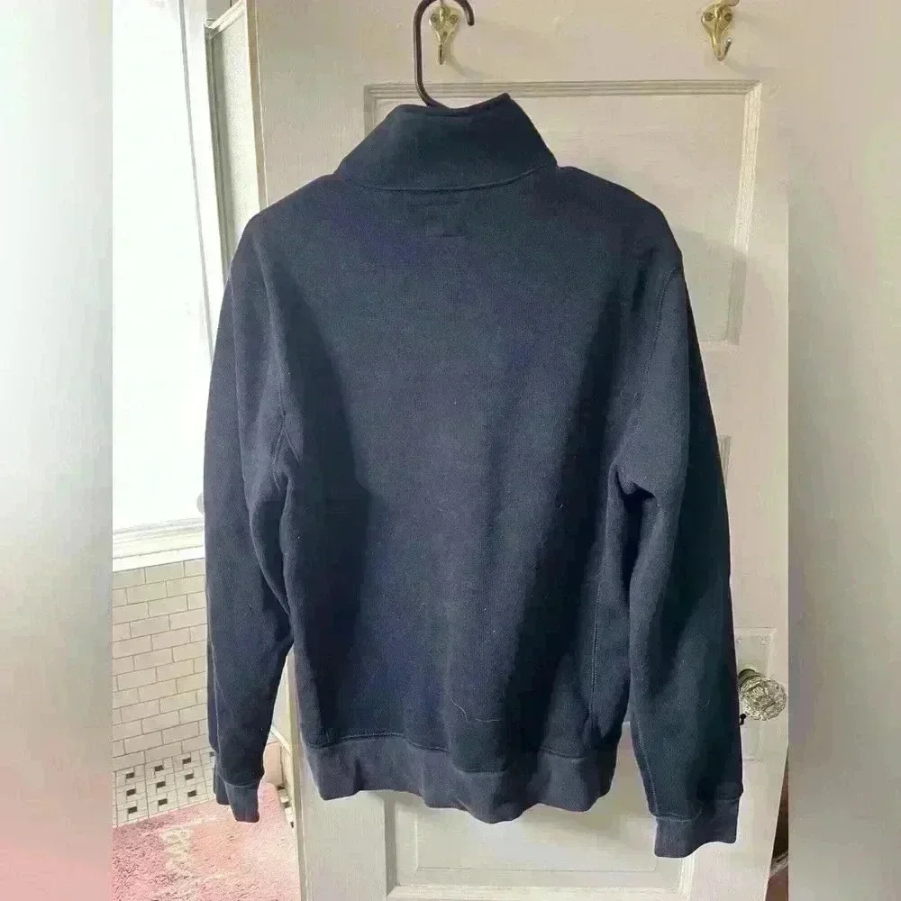 j. crew‎ authentic fleece pullover quarter zip hoodie size medium